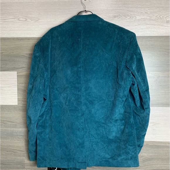 Oversized Corduroy Turquoise Blazer - Picture 2 of 6
